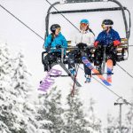 Riding the chairlift at Panorama